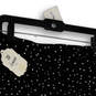 Womens Black Star Print Back Zip Ruffle Hem Short A-Line Skirt Size Medium image number 2