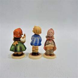 Set of 3 Vintage Hummel Goebel Figurines Wash Day Chicken Licken Little Girl with Nosegay Flowers alternative image