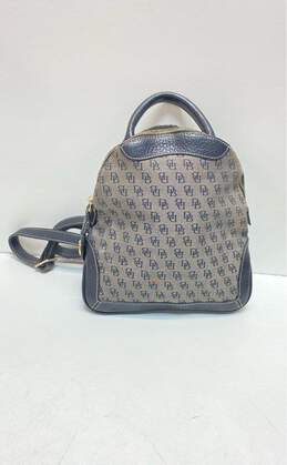 Dooney & Bourke Leather and Canvas Signature Logo Backpack