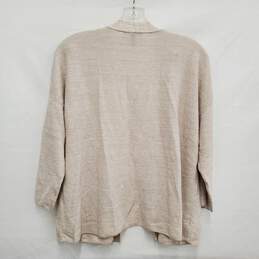 Eileen Fisher WM's Organic Linen & Cotton Blend Cream Color Cardigan Sweater Size S/P alternative image