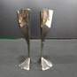Lenox Kirk Steif Collection Wedding Silverplate Heart Shape Champagne Flutes Glasses image number 5