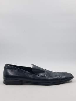 Authentic Prada Black Leather Loafers M 10.5