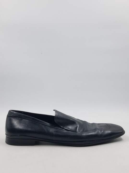 Authentic Prada Black Leather Loafers M 10.5 image number 1