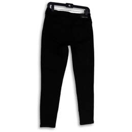 NWT Womens Black Denim Dark Wash Stretch Pockets Skinny Leg Jeans Size 28 alternative image