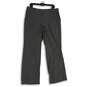Womens Gray Flat Front Slash Pocket Straight Leg Dress Pants Size 12 image number 1