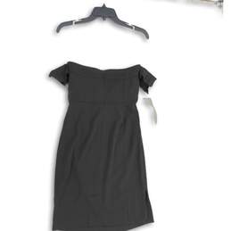 NWT Boston Proper Womens Black Off The Shoulder Back Zip Sheath Dress Size 2 alternative image