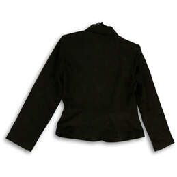 Womens Green Long Sleeve Pockets Regular Fit Collared Button-Up Jacket Sz 8 alternative image
