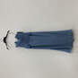 NWT Womens Blue Twisted Front Strapless Evening Gown Bridal Dress Size 14 image number 2