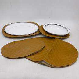 Royal Doulton Srarblande Oval Platter & Oval Bowl W/ Zipper Storage Cases