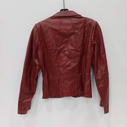Women's Red Vintage Casablanca Leather Jacket Size 9/10 alternative image