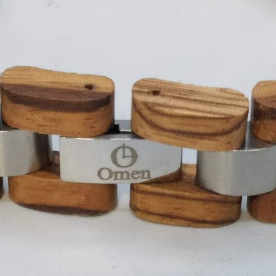 Omen Wood & Steel 8inch Bracelet In Box 45.0g image number 4
