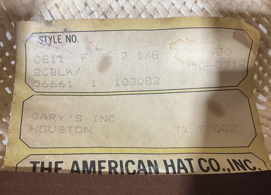 American Hat Co Straw Hat Size 7 1/8 image number 3