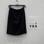 Giorgio Armani Womens Black Flat Front Back Zip A-Line Skirt Size 8 W/COA image number 1