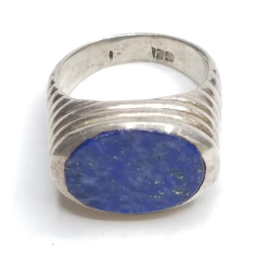 Sterling Silver Lapis Sz 7 3/4 Ring 13.8g image number 3