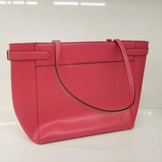Kate Spade New York Staci Pink Saffiano Leather Laptop Tote Bag image number 4