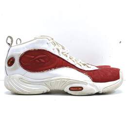 Signed Reebok Men's A.I Answer III White + Flash Red Basketball Shoes Sz. 12