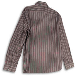 Mens Gray Red Striped Long Sleeve Spread Collar Button-Up Shirt Size 2XL alternative image