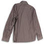 Mens Gray Red Striped Long Sleeve Spread Collar Button-Up Shirt Size 2XL image number 2