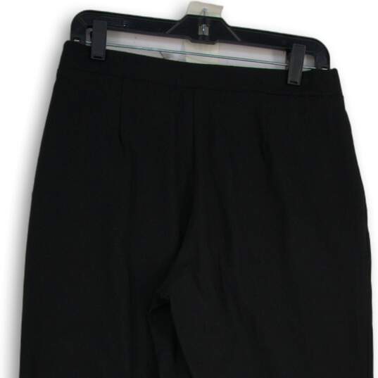 DKNY Womens Black Pleated Elastic Waist Zipper Pocket Pull-On Ankle Pants Size 8 image number 4