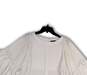 Womens White Bell Sleeve Round Neck Back Button Blouse Top Size Medium image number 3