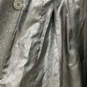 Womens Gray Long Sleeve Collared Belted Button Trench Coat Size Large image number 5