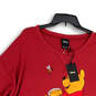 NWT Womens Red Knitted Winnie The Pooh 3/4 Sleeve Pullover Sweater Size 2 image number 3