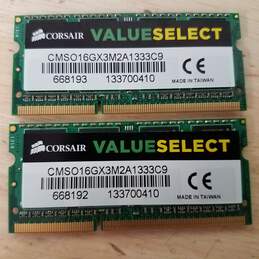 16GB RAM (2 x 8 GB) DDR3 1333MHz SODIMM Laptop RAM CMSO16GX3M2A1333C9 - Untested alternative image