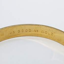 Kate Spade Gold Tone As Good As Gold Bangle Bracelet 40.3g alternative image