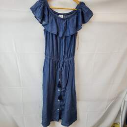 Tommy Bahamas Denim Off Shoulder with Tags Midi Dress in Size Small