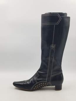 Authentic Tod's Black Leather Knee-High Boot W 9 alternative image