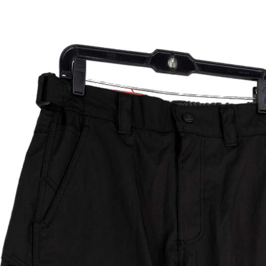 NWT Mens Black Cargo Pocket Straight Leg Ankle Zip Snow Pants Size Medium image number 3