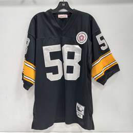 Mitchell & Ness Pittsburgh Steelers #58 Jack Lambert 1975 Throwback Jersey Size 48