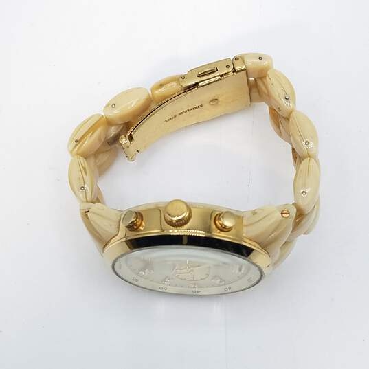 Michael Kors 42mm Gold Tone Case MOP Dial Chronograph Quartz Watch image number 6