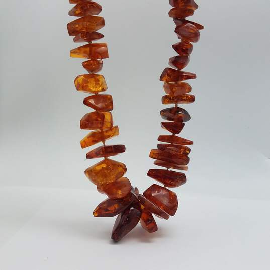Amber-Like Stones Endless 33 Inch Necklace 120.0g image number 2