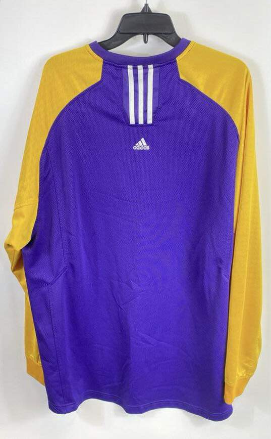 Adidas Purple LA Lakers Long Sleeve Shirt - Size XXL image number 2
