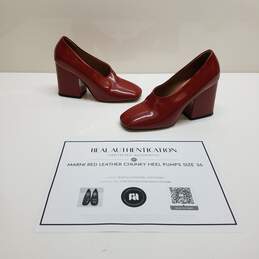 AUTHENTICATED WMNS MARNI LEATHER CHUNKY HEEL PUMPS SZ 36