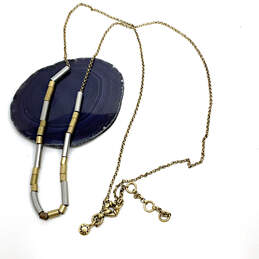 Designer J. Crew Gold Silver Tone Link Chain Fashioanble Coker Necklace alternative image
