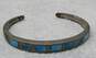 Turquoise Inlay Sterling Silver Bracelet. image number 1