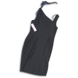 NWT Calvin Klein Womens Black Asymmetrical Neck Sleeveless Mini Dress Size 12 alternative image