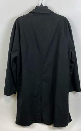 Barrister Womens Black Long Sleeve Pockets Spread Collared Overcoat Size 40 alternative image