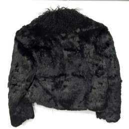 Women’s Black Rabbit and Tibetan Lamb Fur Coat alternative image