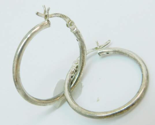 Artisan 925 Chunky Square Twisted & Smooth Tube & Bali Style Hoop Earrings Variety 18.7g image number 6