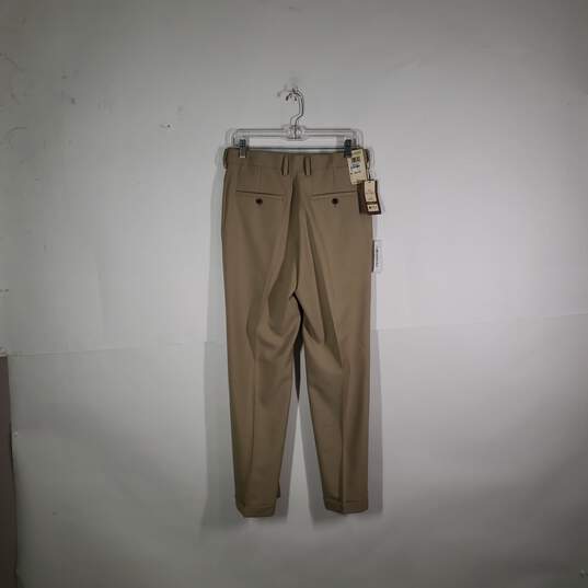 NWT Mens Pleated Classic Fit Straight Leg Dress Pants Size 30x30 image number 2