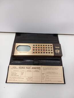 Vintage Mattel Electronics Horse Race Analyzer 1979 W/ Leather Case