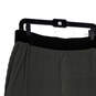 Womens Green Black Elastic Waist Wide Leg Pull-On Ankle Pants Size XL image number 4