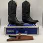 IOB Panhandle Slim Womens Black Block Heel Pull-On Cowboy Western Boots Size 7 image number 1