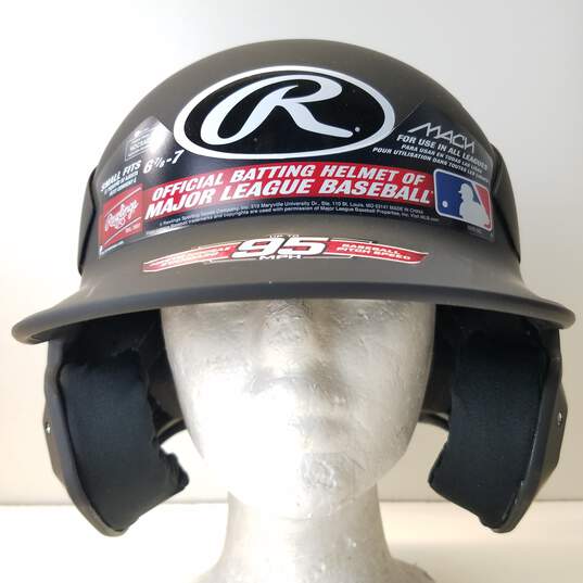 Rawlings Mach Carbon Matte Black Batting Helmet Sz. Small (NEW) image number 1