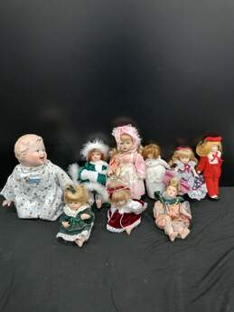 9PC Assorted Porcelain Doll Bundle