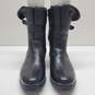 Collections Black Leather/Shearling Lined Buckle Boots Side Zip Women's Size 41 image number 2