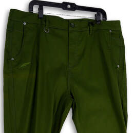 NWT Mens Green Flat Front Pockets Straight Leg Ankle Pants Size 40 alternative image
